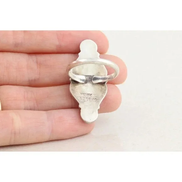 Sterling Silver Abalone Ring Size 7 1/2 - Picture 6 of 6